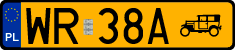 License plates of Poland, Oldtimers