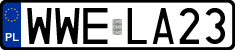 License plates of Poland, Regular car plates