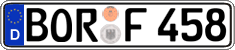 German license plate, Regular plates