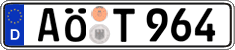 German license plate, Regular plates