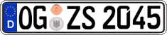 German license plate, Regular plates