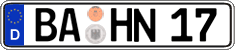 German license plate, Regular plates