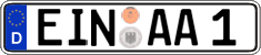 German license plate, Regular plates
