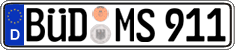 German license plate, Regular plates