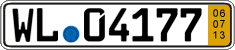 German license plate, Short-term transit plates