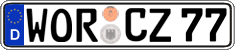 German license plate, Regular plates