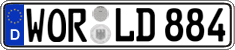 German license plate, Regular plates