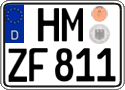 German license plate, Regular plates