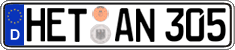 German license plate, Regular plates