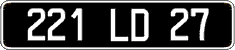French license plate, FNI
