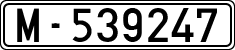 License plates of Spain, 1900 year series