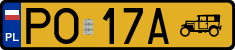 License plates of Poland, Oldtimers