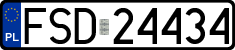 License plates of Poland, Regular car plates