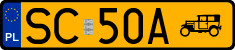 License plates of Poland, Oldtimers