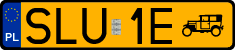 License plates of Poland, Oldtimers