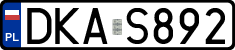 License plates of Poland, Regular car plates