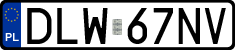 License plates of Poland, Regular car plates