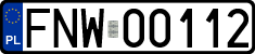 License plates of Poland, Regular car plates