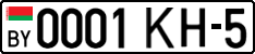 License plate Belarus, Cars (2004)