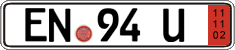 German license plate, Export transit plates