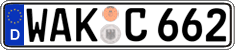 German license plate, Regular plates