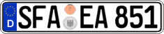 German license plate, Regular plates