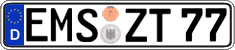 German license plate, Regular plates