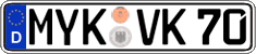 German license plate, Regular plates
