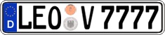 German license plate, Regular plates