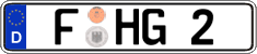 German license plate, Regular plates