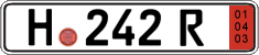 German license plate, Export transit plates