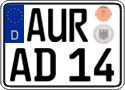 German license plate, Regular plates