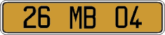 French license plate, FNI