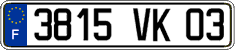 French license plate, FNI
