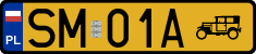 License plates of Poland, Oldtimers