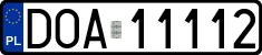 License plates of Poland, Regular car plates