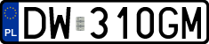 License plates of Poland, Regular car plates