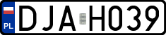 License plates of Poland, Regular car plates