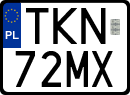 License plates of Poland, Special vehicles and motorcycles