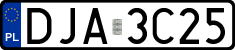 License plates of Poland, Regular car plates