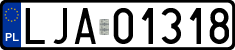 License plates of Poland, Regular car plates