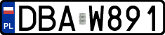 License plates of Poland, Regular car plates
