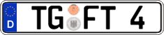 German license plate, Regular plates