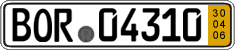 German license plate, Short-term transit plates