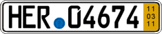 German license plate, Short-term transit plates