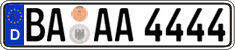 German license plate, Regular plates