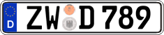 German license plate, Regular plates
