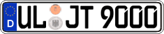 German license plate, Regular plates