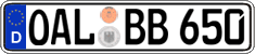 German license plate, Regular plates