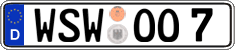German license plate, Regular plates